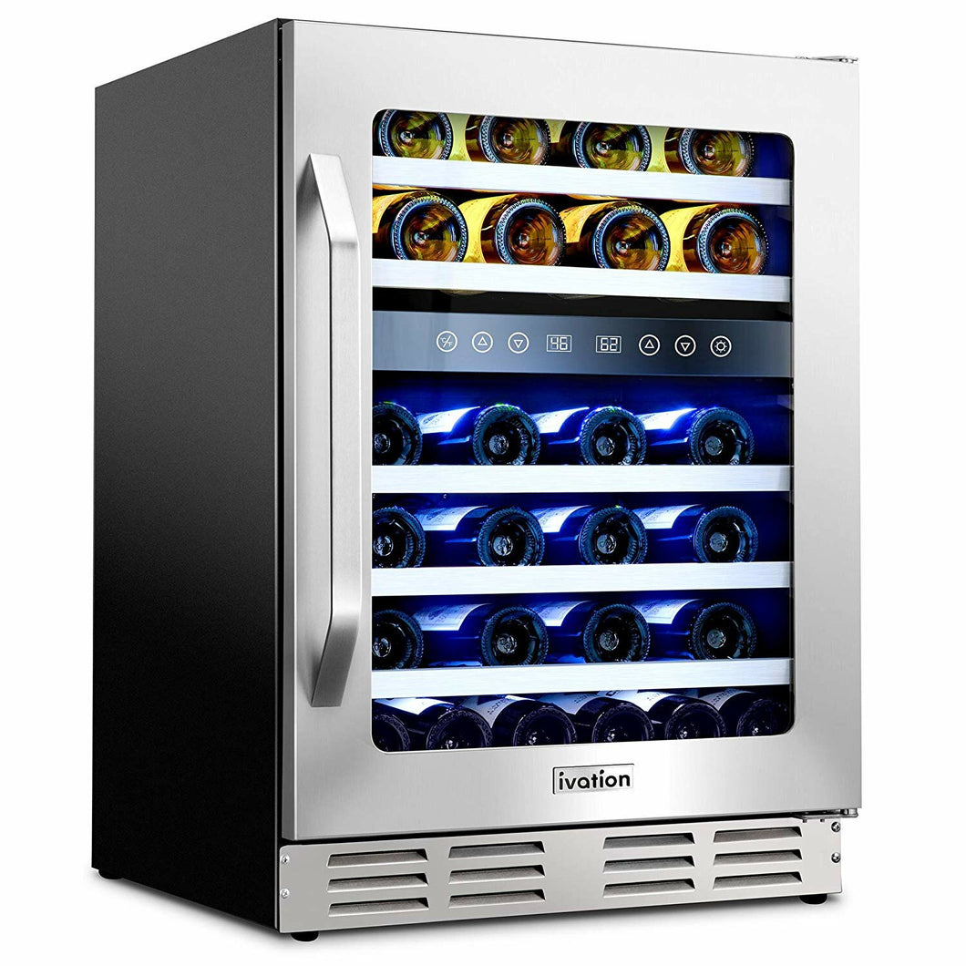 46 Bottle Dual Zone Built-In Wine Cooler